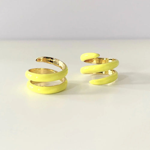 Neesa Yellow Wrap Ring