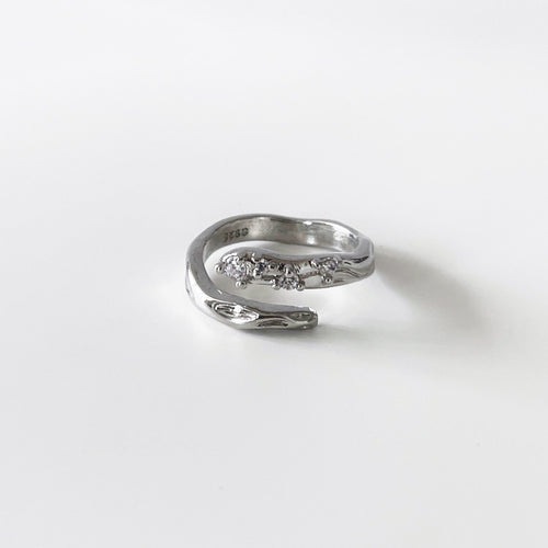 Selma Silver Tone Wrap Ring