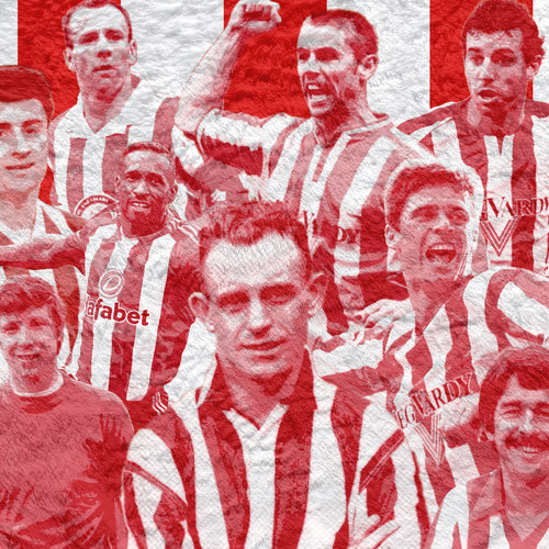 Sunderland - Legends Montage - Luxury Fleece Blanket 150cm X 150cm