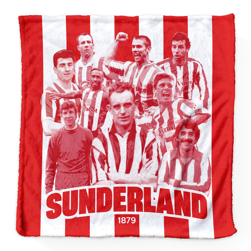 Sunderland - Legends Montage - Luxury Fleece Blanket 150cm X 150cm