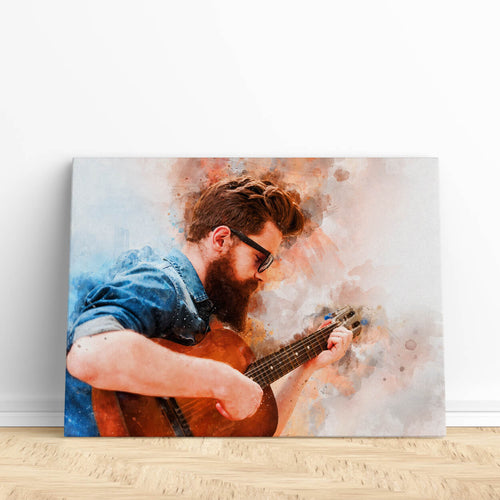 Personalised Watercolour Portrait - Canvas
