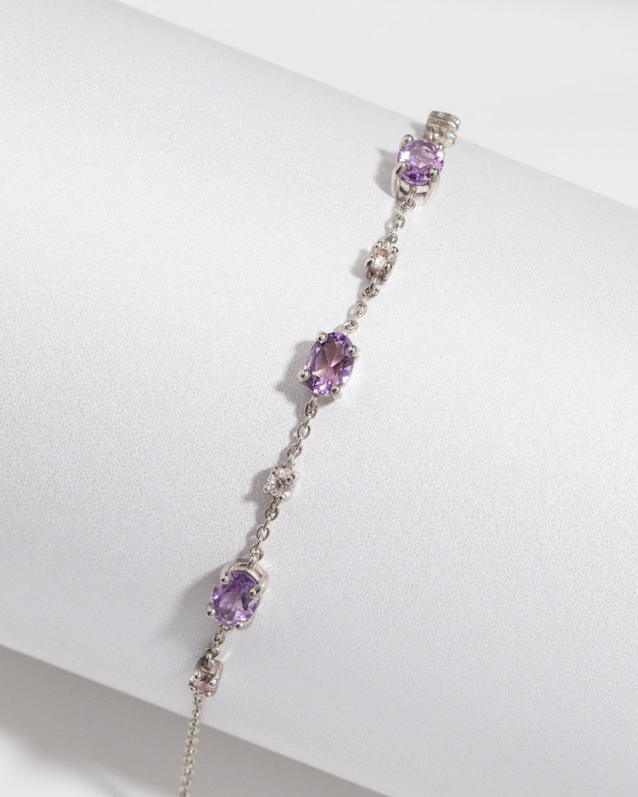 Lavender Amethyst Bracelet in Sterling Silver
