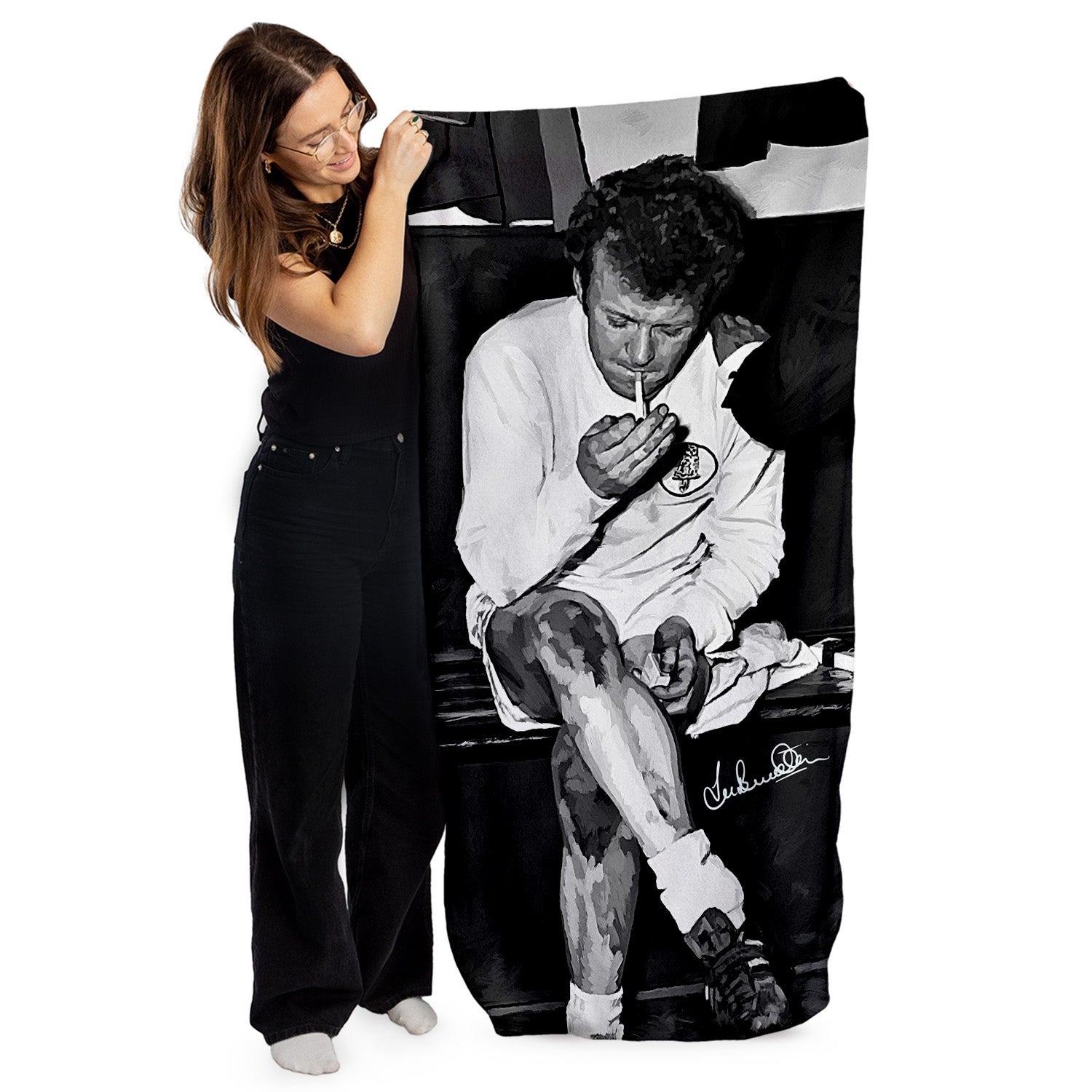 Lee Buccilli - Bremner Smoking - Beach Towel - 150cm x 75cm