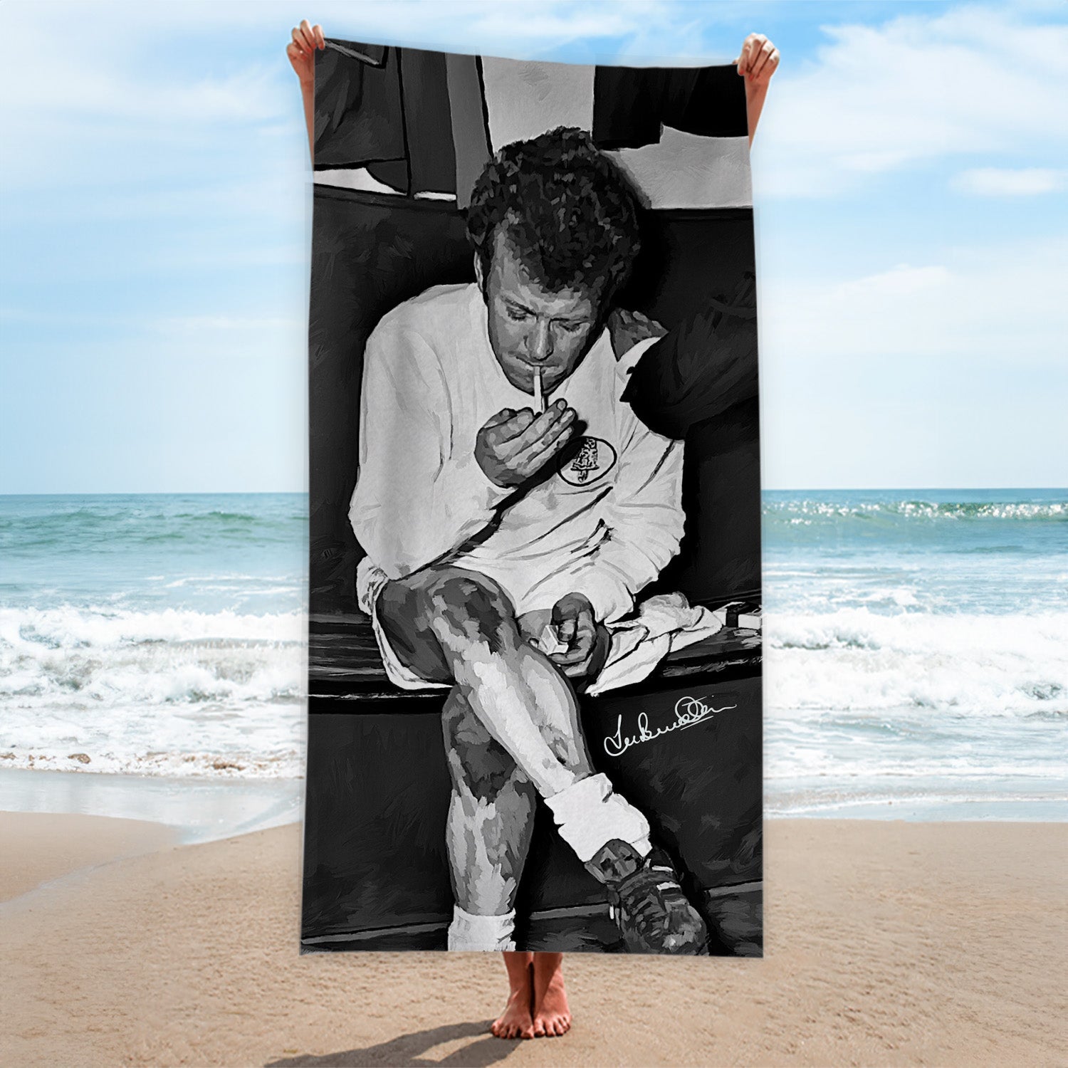 Lee Buccilli - Bremner Smoking - Beach Towel - 150cm x 75cm