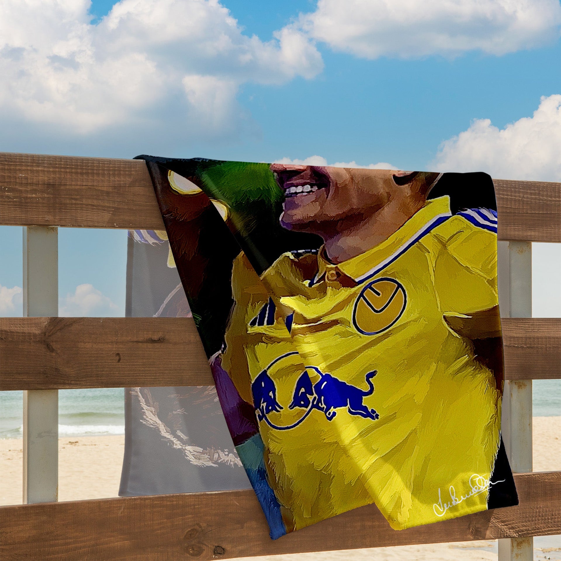 Lee Buccilli - Dan James Away - Beach Towel - 150cm x 75cm