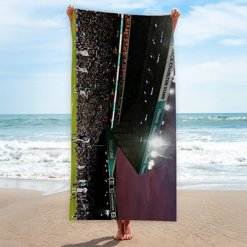 Lee Buccilli - Elland Road at Night - Beach Towel - 150cm x 75cm