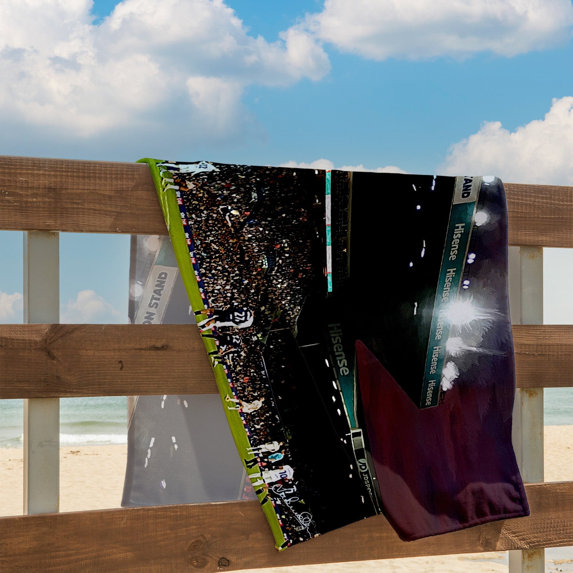 Lee Buccilli - Elland Road at Night - Beach Towel - 150cm x 75cm