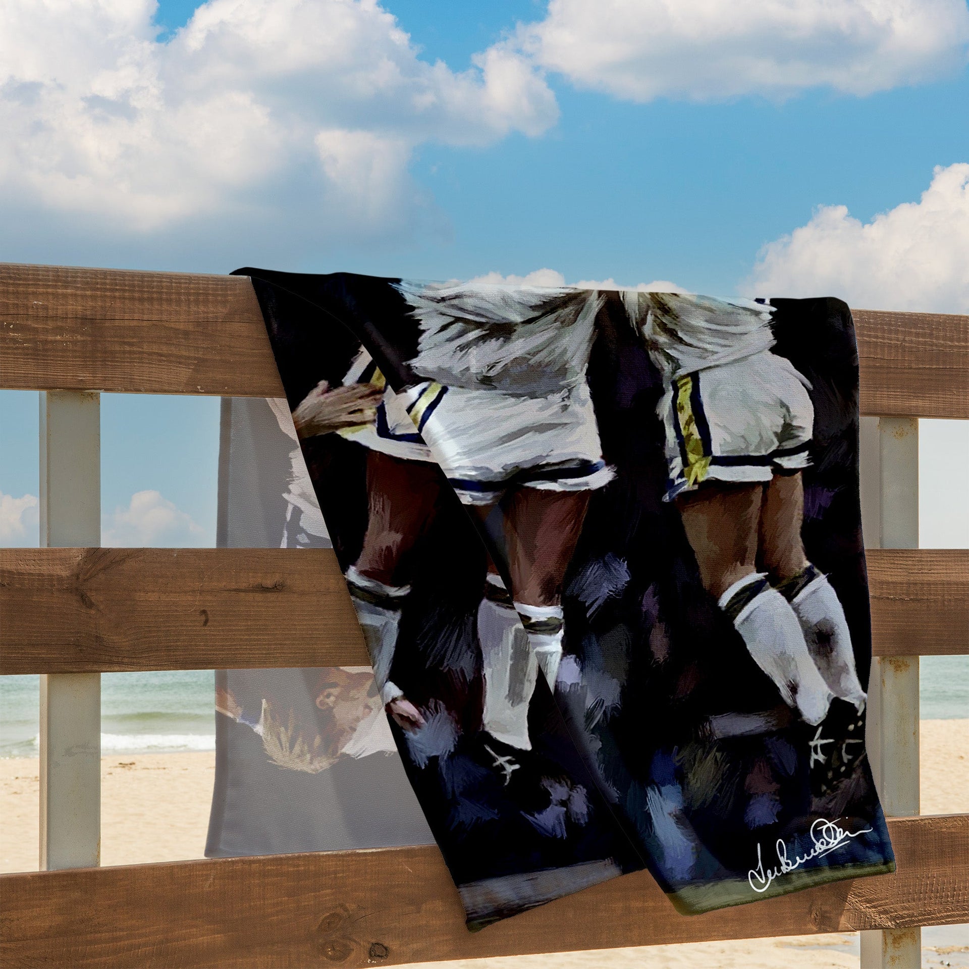 Lee Buccilli - Speed and Batty Celebration - Beach Towel - 150cm x 75cm