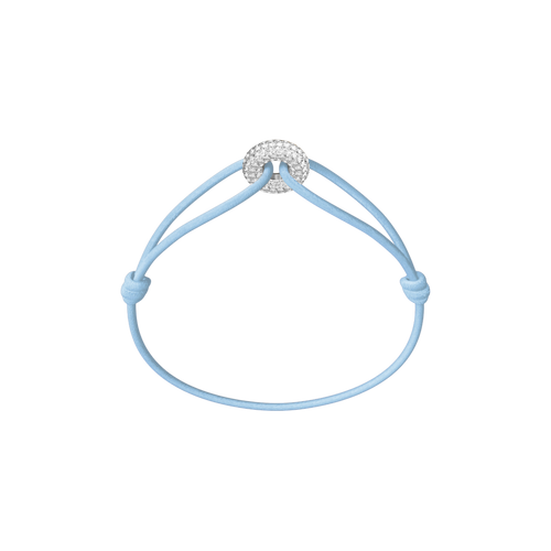 Mini Silver Soho Pavé Cord Bracelet