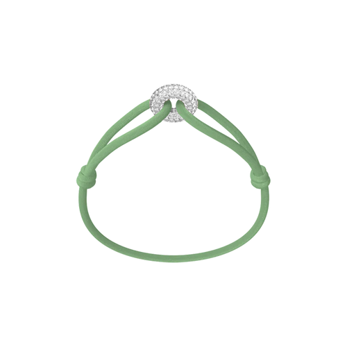 Silver Soho Pavé Cord Bracelet