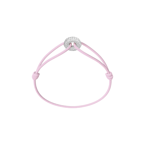 Mini Silver Soho Pavé Cord Bracelet
