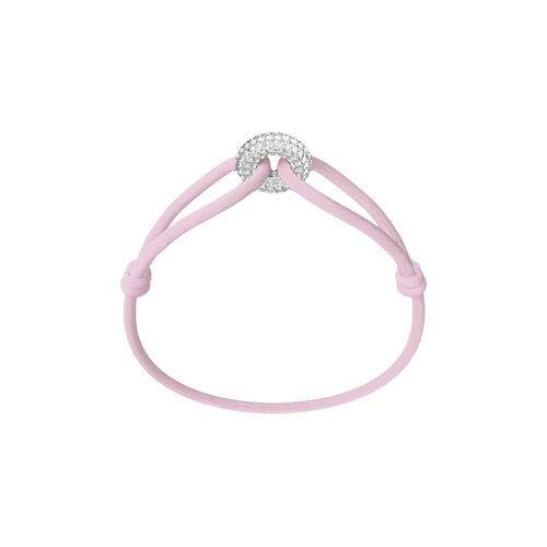Silver Soho Pavé Cord Bracelet