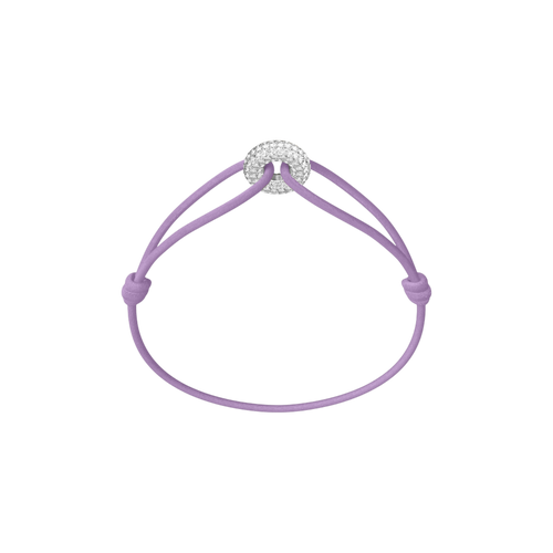 Mini Silver Soho Pavé Cord Bracelet