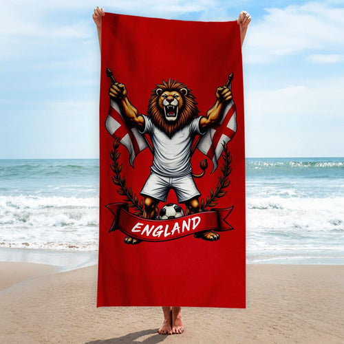 England - Lion Celebration - Beach Towel
