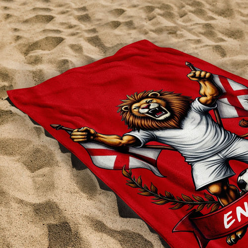 England - Lion Celebration - Beach Towel