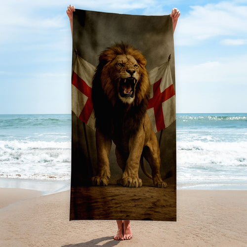 England - St George's Lion Roar - Beach Towel