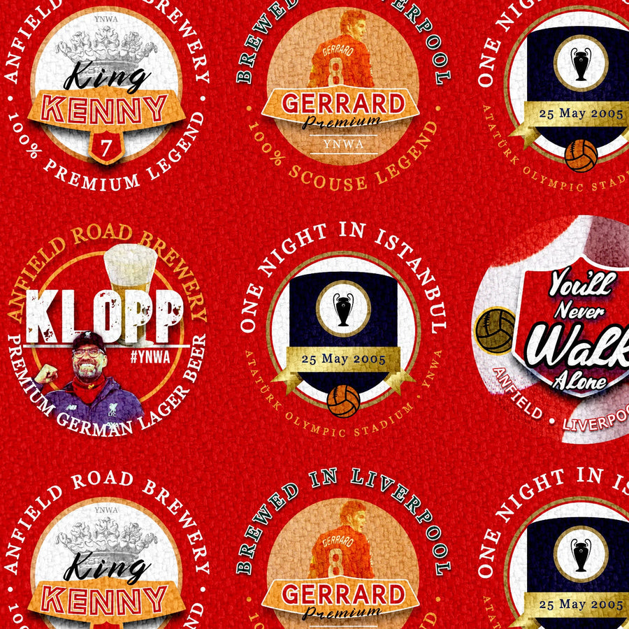 Liverpool - Football Legends - Microfibre Beach Towel - 150cm x 75cm