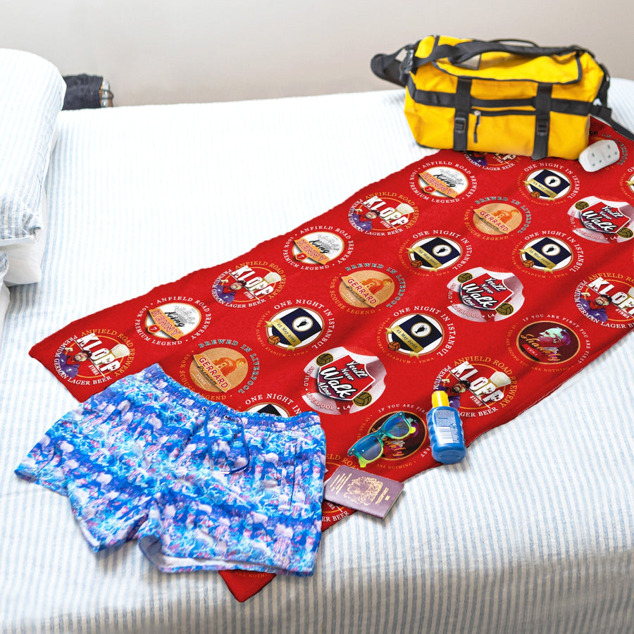 Liverpool - Football Legends - Microfibre Beach Towel - 150cm x 75cm