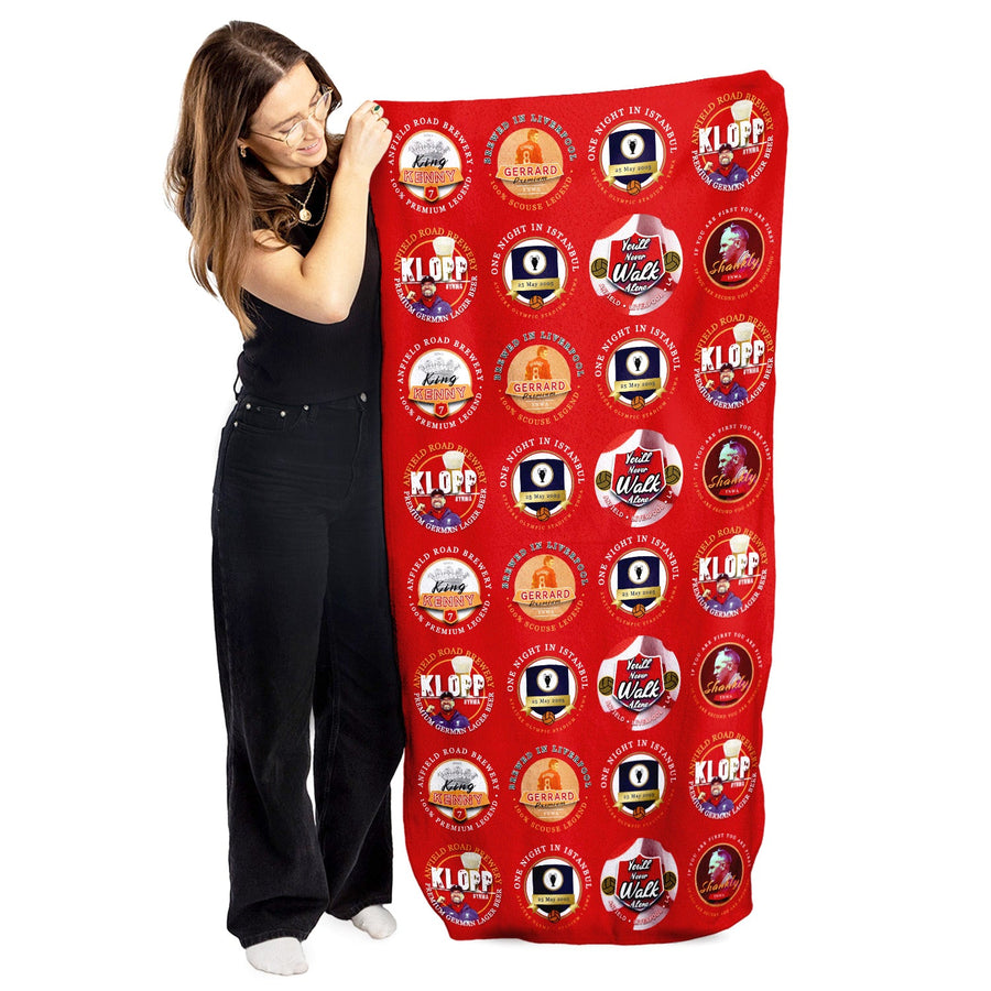 Liverpool - Football Legends - Microfibre Beach Towel - 150cm x 75cm