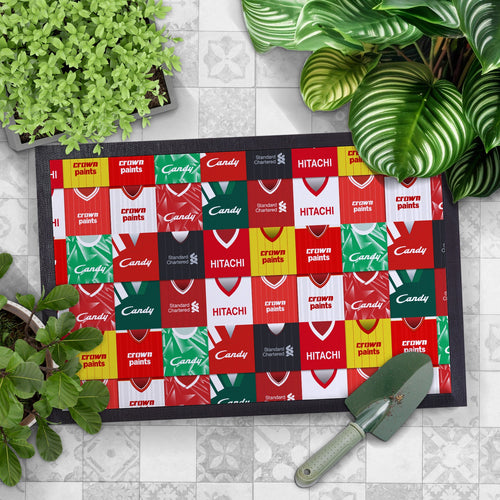Liverpool Kit Montage - Retro Door Mat - 60cm x 40cm