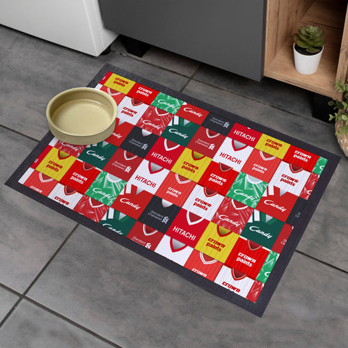 Liverpool Kit Montage - Retro Door Mat - 60cm x 40cm