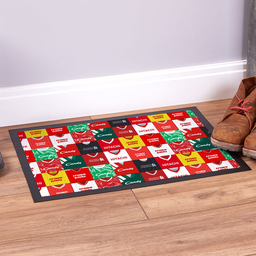 Liverpool Kit Montage - Retro Door Mat - 60cm x 40cm