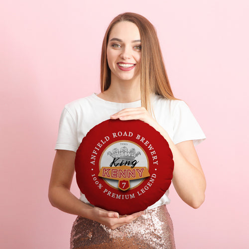 Liverpool Dalglish - Football Legends - Circle Cushion 14"