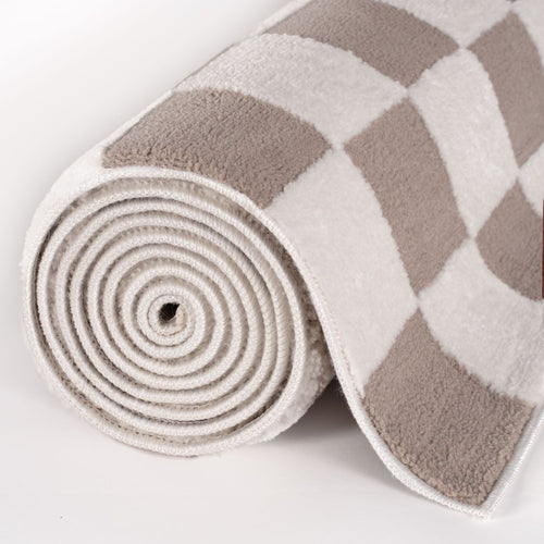 Loft Checkerboard Beige Rug