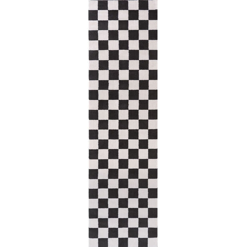 Loft Checkerboard Dark Grey Rug