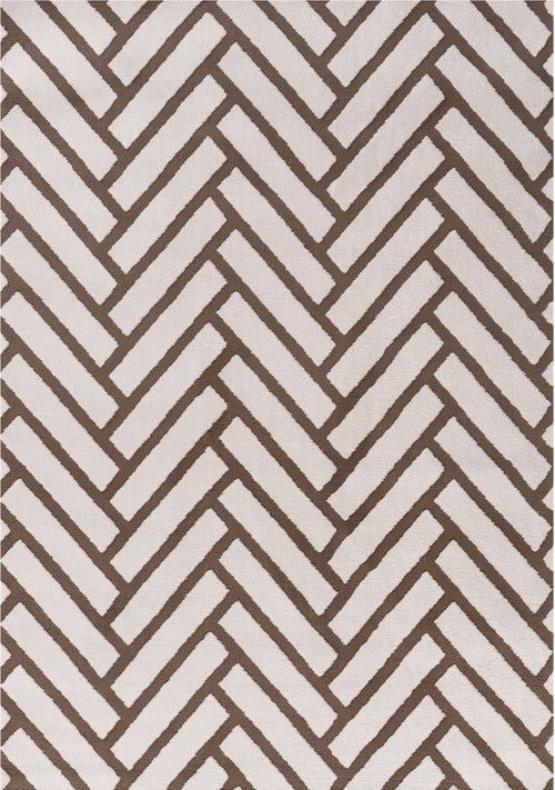 Loft Chevron Brown Rug