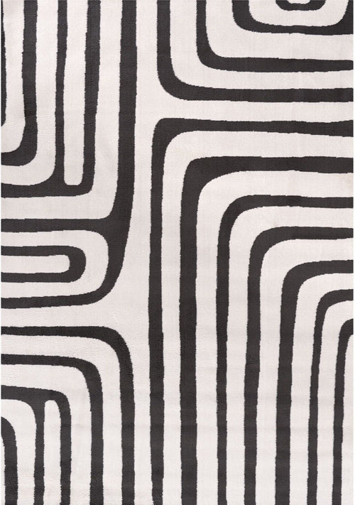 Loft Geometric Dark Grey Rug