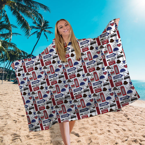 Hooded Towel - Lightweight, Microfibre - London