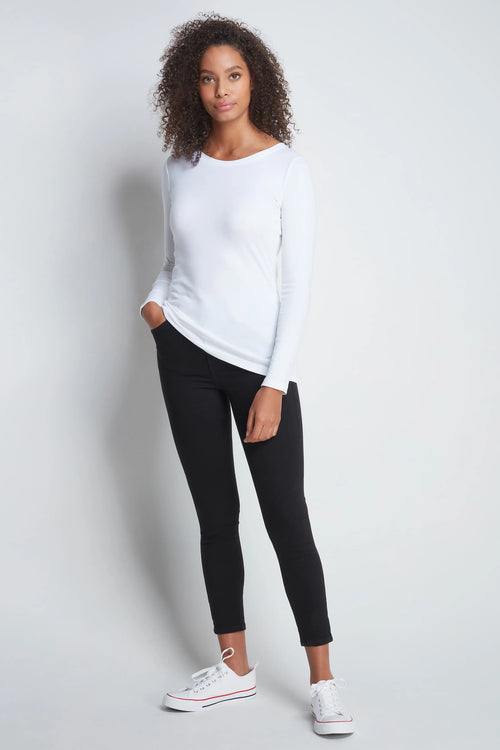 Long Sleeve Crew Neck Cotton Modal T-shirt