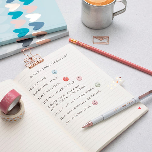 Matilda Moo | A5 Ruled Notebook | Striped | Pink