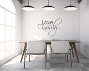 Love My Family Wall Decal Quote for Living Room & Hallway