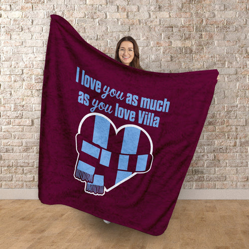 Love You as much as You Love Villa - Luxury Fleece Blanket 150cm X 150cm