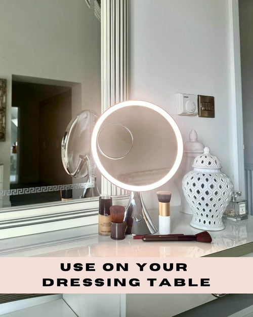 LumiGlam Pro Cosmetic Vanity Mirror in Chrome