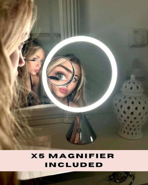 LumiGlam Pro Cosmetic Vanity Mirror in Chrome