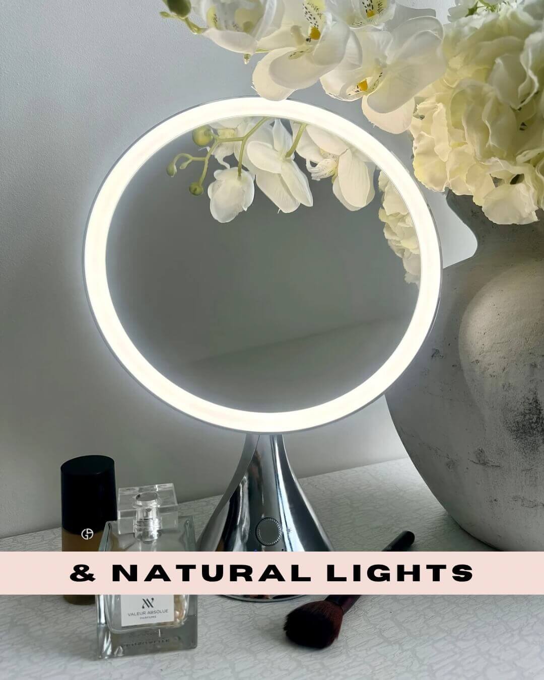LumiGlam Pro Cosmetic Vanity Mirror in Chrome
