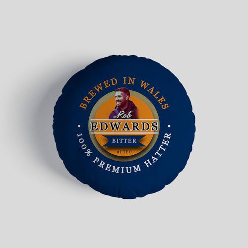 Luton Rob Edwards - Football Legends - Circle Cushion 14"