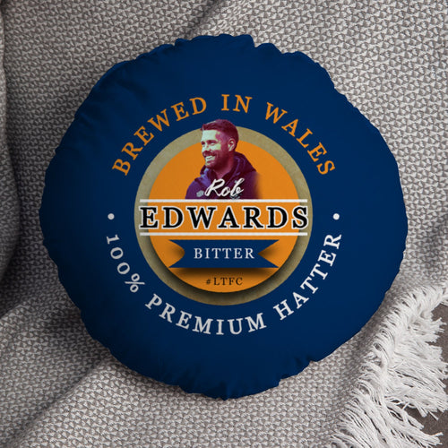 Luton Rob Edwards - Football Legends - Circle Cushion 14"