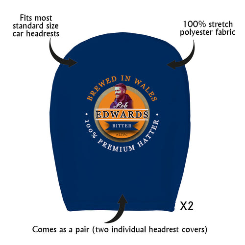 Luton Rob Edwards - Football Legends - Headrest Cover