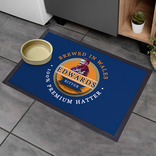 Luton Rob Edwards  - Football Legends - Door Mat -60cm X 40cm