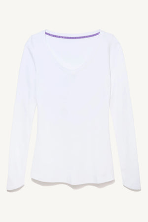 Long Sleeve V Neck Cotton Modal T-shirt