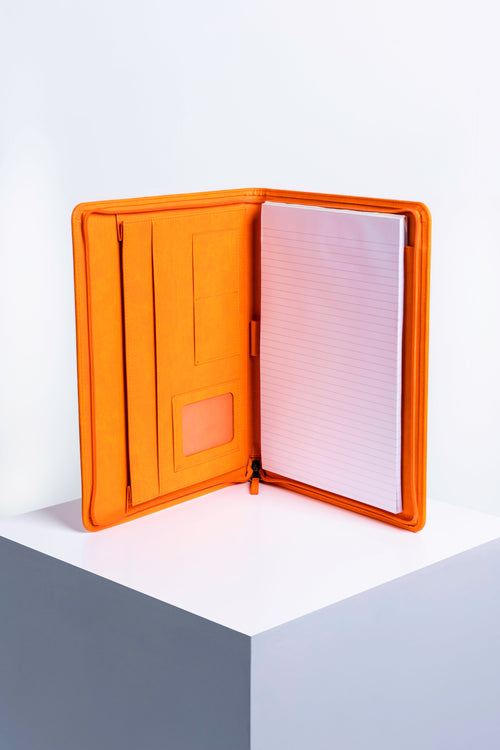 Intentus Organiser A4 PU Leather-Like Folder with Ruled Refill Pad