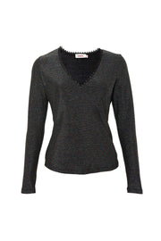Maeko Sparkle V-Neck Top - Multi