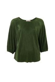 Mayanna Pleat 3/4 Sleeve Top - Sage