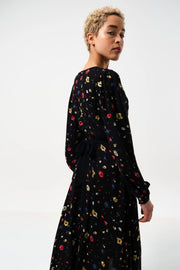 Melany Pick A Mix Print V-Neck Midi Dress