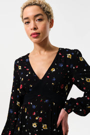 Melany Pick A Mix Print V-Neck Midi Dress