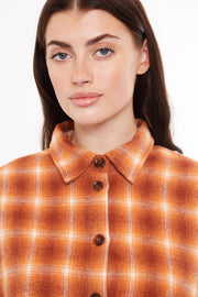 Louche Meriam Check Shacket Rust